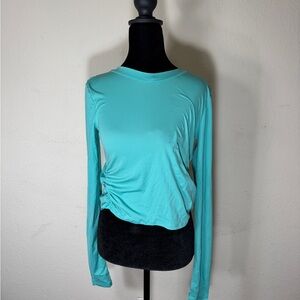 Free People Movement On Point Reversible Layer Turquoise Long Sleeve Top - S